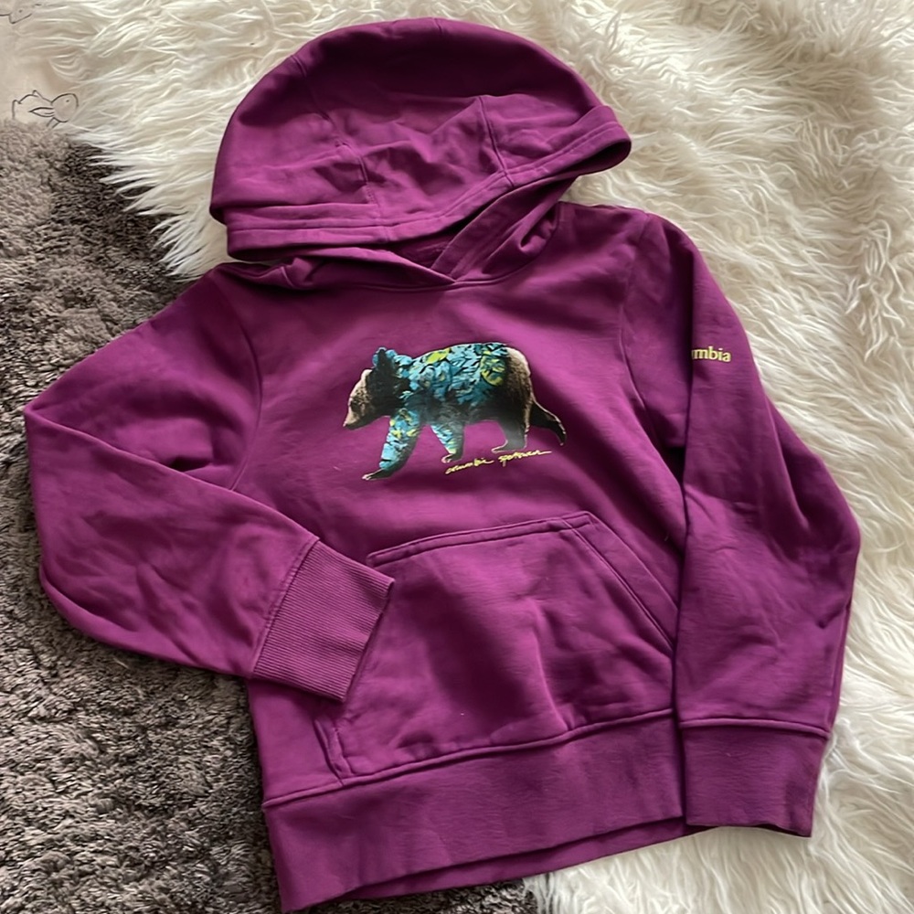 Columbia Sportswear Bear Hoodie Sweatshirt Xs 6/7